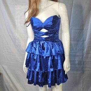 Amazing Spaghetti Strap Blue Prom/Party Dress - Size 0 (XS) - NWT